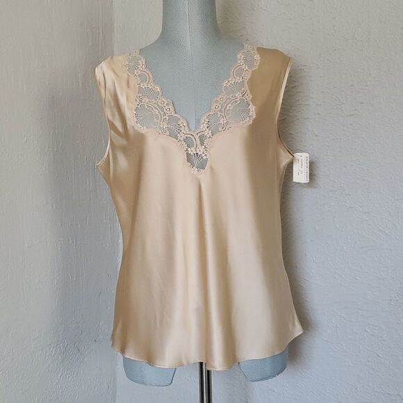Patricia Fieldwalker | Vintage Silk and Lace Top - Picture 1 of 6